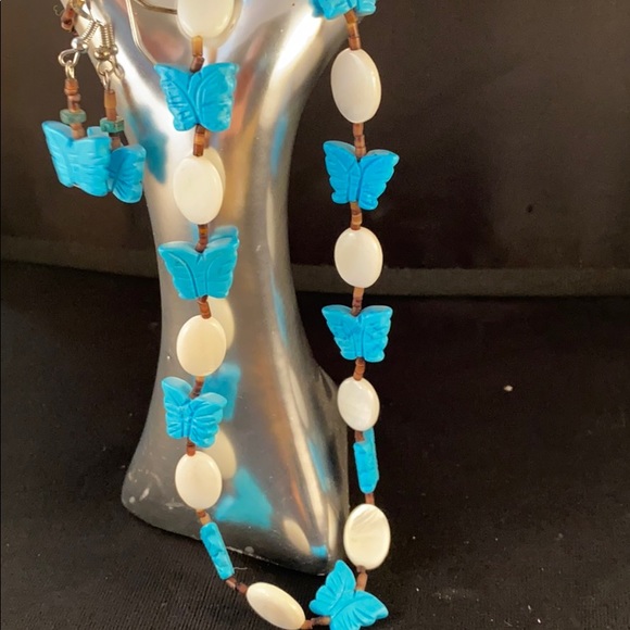 Santa Domingo butterfly Necklace and earrings - Picture 1 of 5